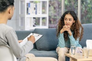 Teen experiencing motivational interviewing for depression